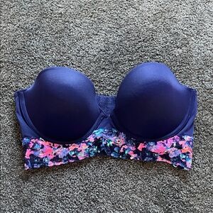 Pink Strapless Bra | 34C | No Straps | Padded Support